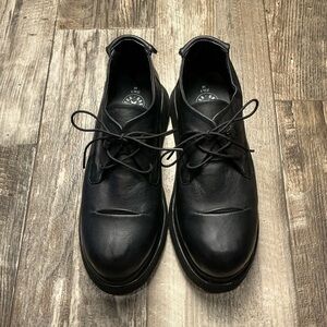 Black Leather Women’s Shoes EUR Size 38=US Size 7.5